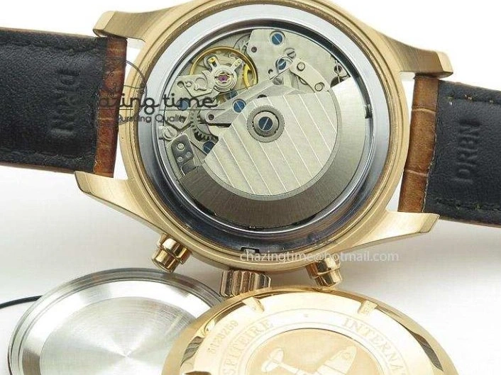 MIROTIME 0520 Youthful Pilot Chrono RG 3878 Gray Dial on Light Brown Leather Strap A 7394
